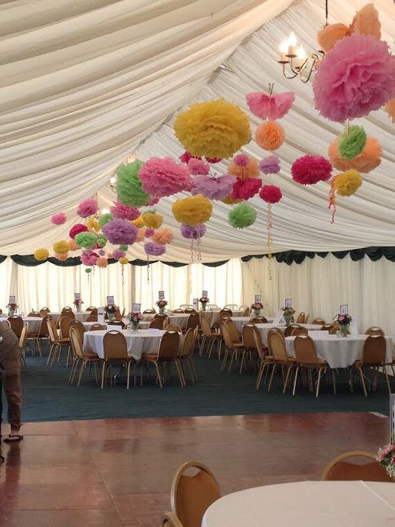 Wedding Party Baby Shower Decorations Tissue Paper Pom Poms Etsy