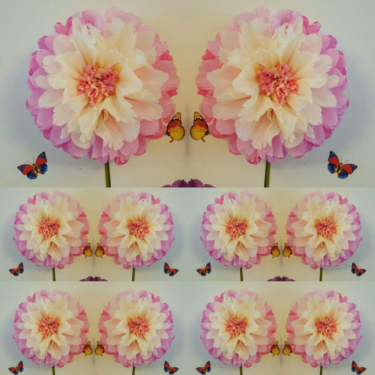 4 x tissue paper hanging 14inch wedding party babyshower Etsy