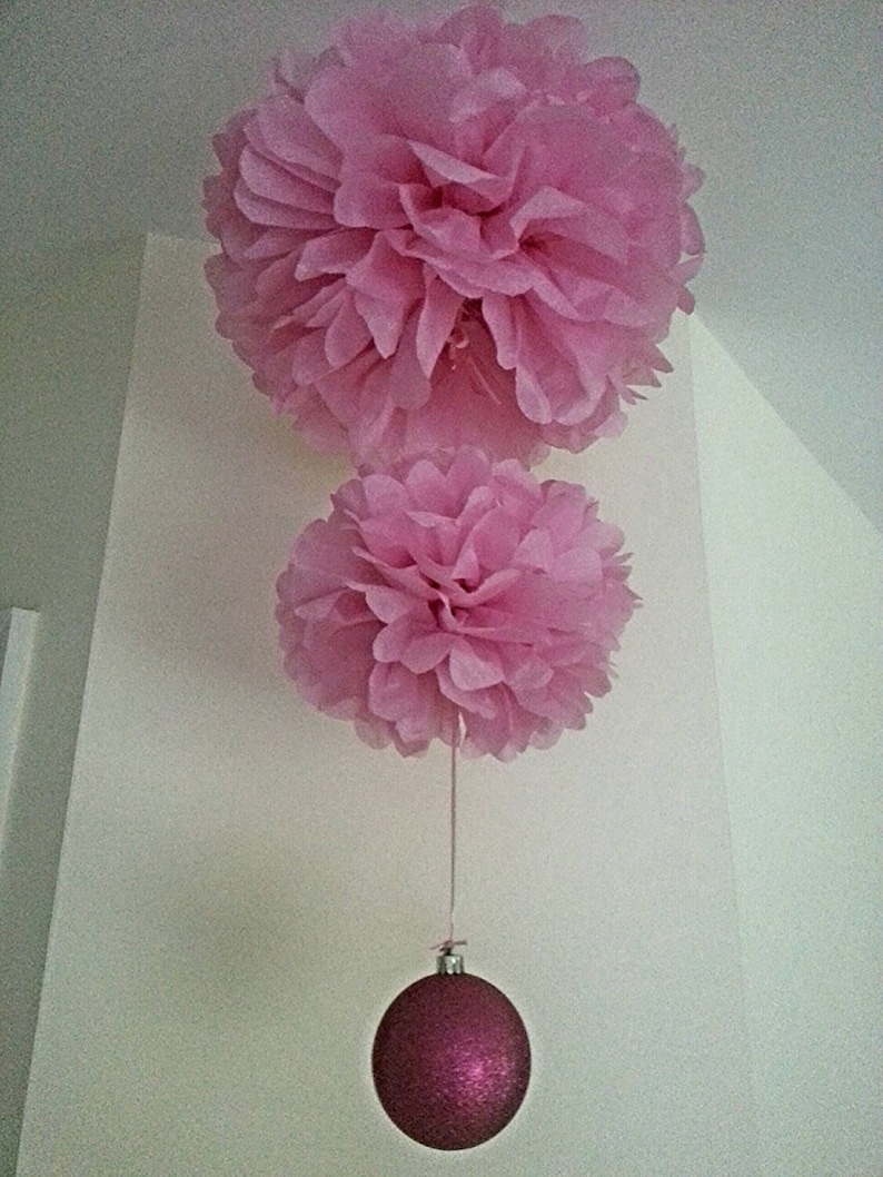 Tissue paper pom poms Christmas party garland decorations Etsy