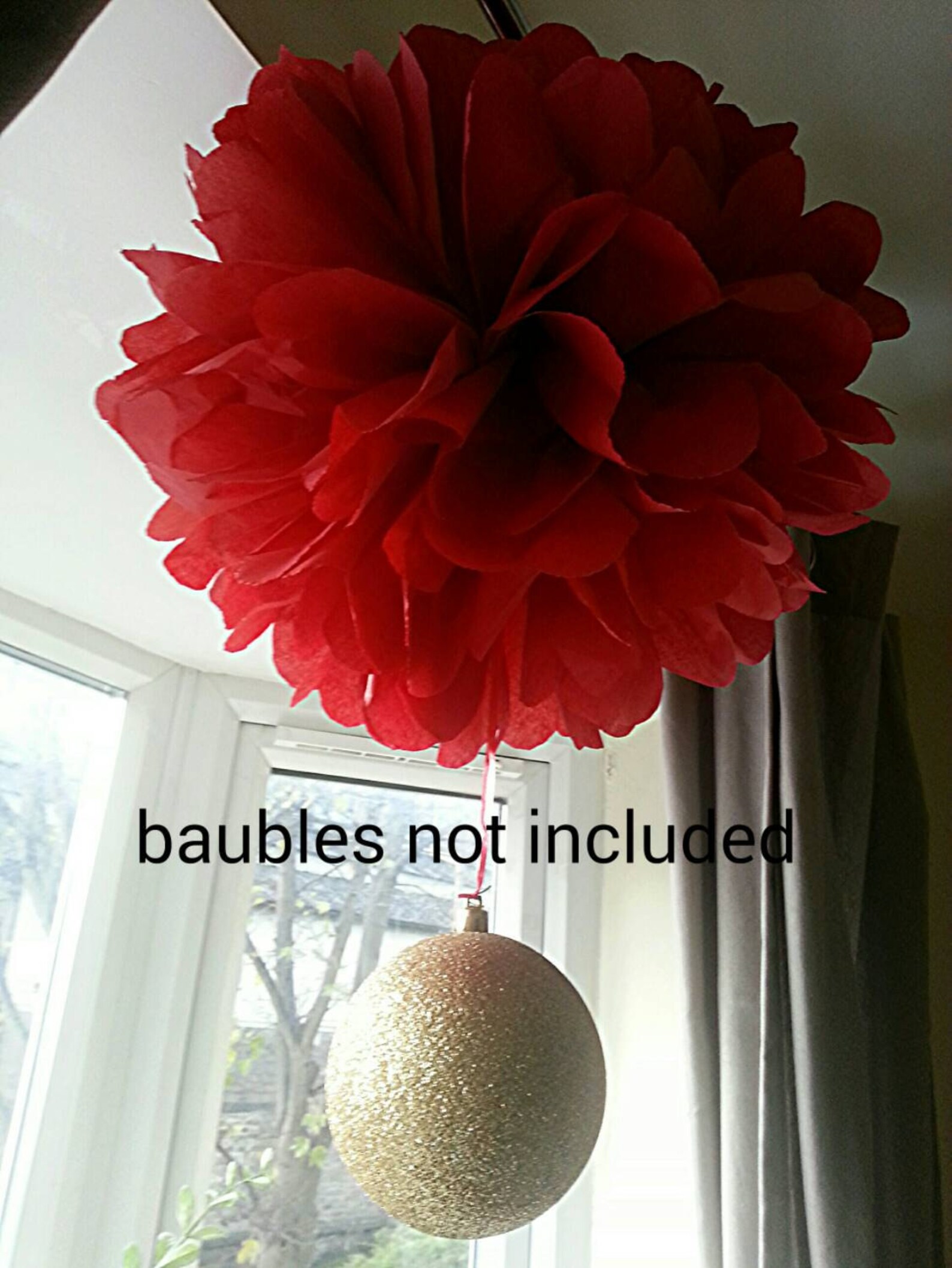 3 Hanging Christmas 14 Pom Poms Tissue Paper Pom Pom Etsy