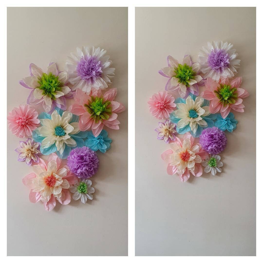 Pack of 10 Tissue Paper Flower Wall Party Wedding Birthday - Etsy