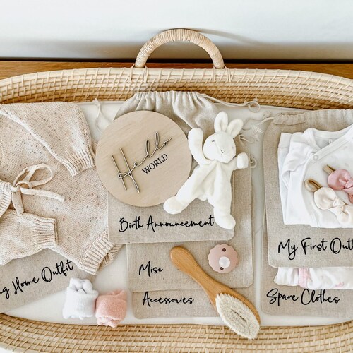 Drawer Organizer Baby Clothes Tiny Trees Baby Wardrobe Dividers In Gift Box - 8X Unisex Baby Clothes Dividers 0-24 Months - Newborn Baby Gifts For Parents, Baby Clothes Organiser Baby Clothes Organizer