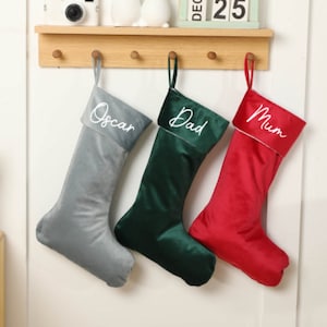 Velvet Luxury Stockings | Personalised Christmas Stockings | Santa