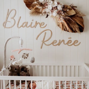Letrero de madera personalizado con nombre: placa personalizada, decoración de pared para habitación infantil, letrero para habitación infantil, placa de madera hecha a mano, varios colores