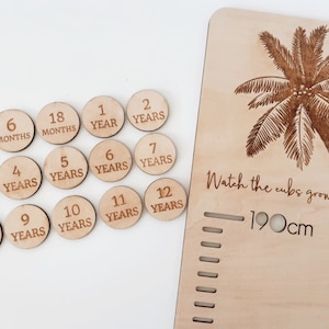 Marcadores de crecimiento para niños: pegatinas para la tabla de crecimiento, calcomanías de pared personalizadas, rastreador de crecimiento para guardería, varios diseños disponibles