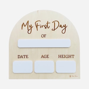My First Day Arch School Board – First Day of School Sign | Back to School Milestone | Kids Photo Prop | Personalized School Board