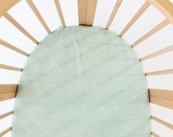 Australiana Sage Jersey Fitted Cot Sheet