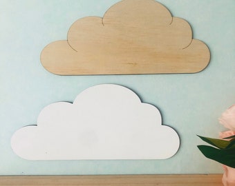 Cloud Sign – Nursery Wall Decor | Baby Room Wooden Sign | Kids Room Decoration | Whimsical Cloud Wall Art