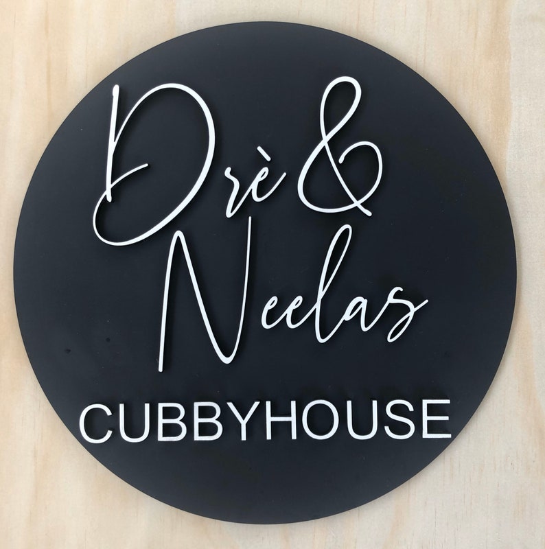 Cubby House Sign Custom Made Kids Room Home Decor Etsy