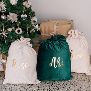 Velvet Luxury Santa Sacks | Personalised Santa Sacks | Christmas