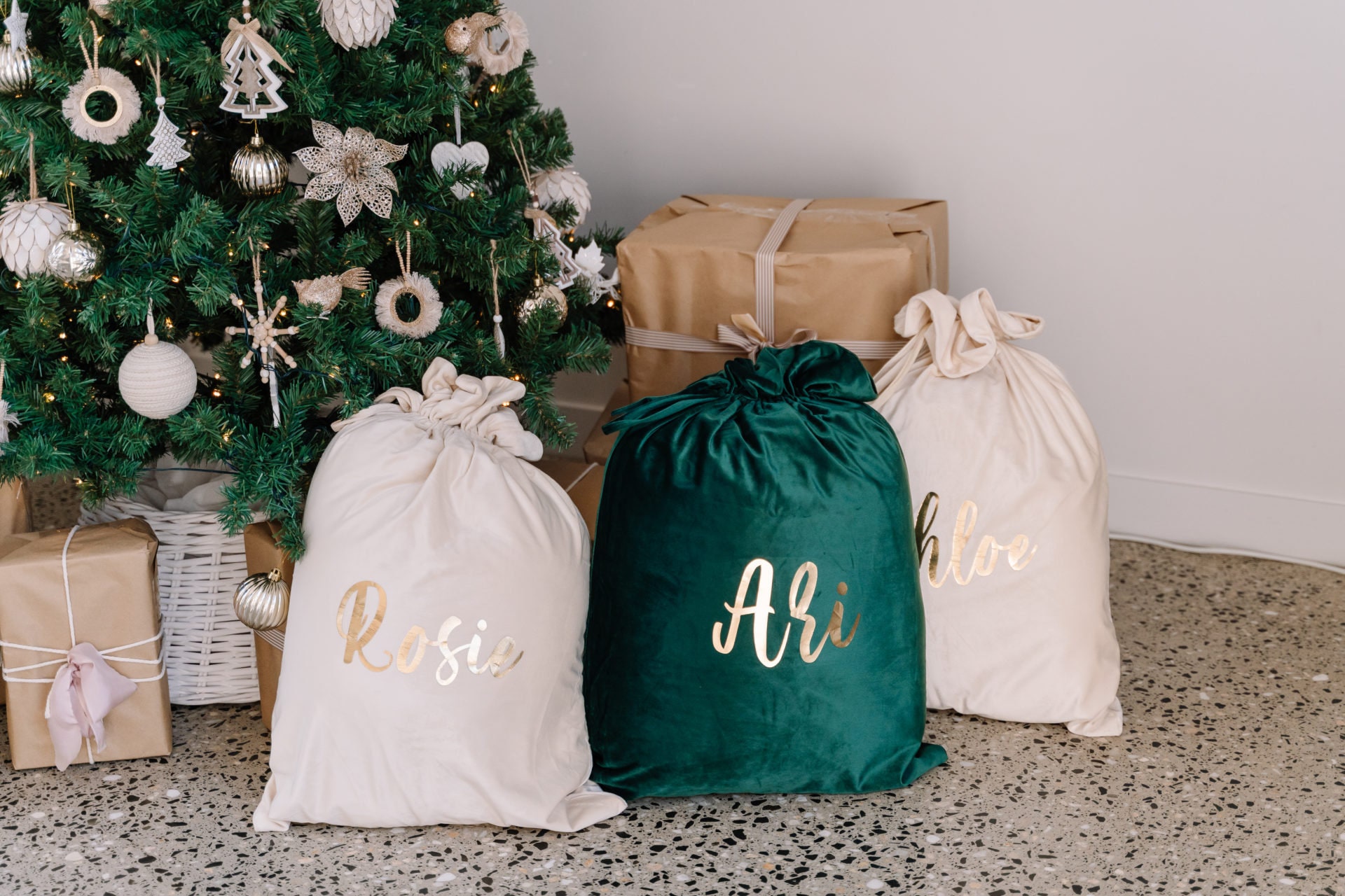 Velvet Luxury Santa Sacks Personalised Santa Sacks Christmas Etsy