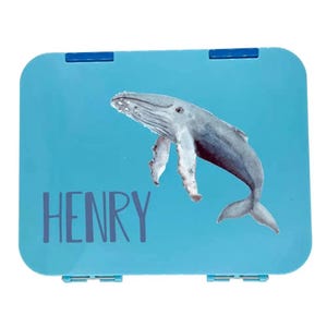 Lancheiras Personalizadas - Caixa Bento Azul - Baleia
