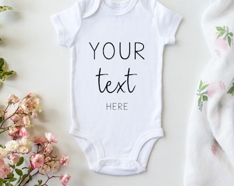 CUSTOM PERSONALISED Baby Onesie | Personalised Baby Bodysuit | Baby Shower Gift | Your Text Here