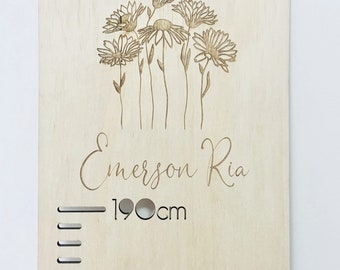 Personalised Growth Chart - Floral