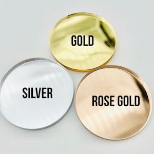Acrylic Mirror Round Disc Blanks – Multiple Sizes 10mm to 600mm | DIY Craft Supplies | Customizable Mirror Discs | Individual Pieces