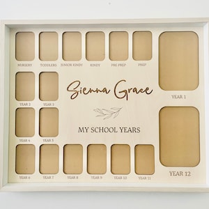 My School Years: Personalized Wooden Frame for Memories