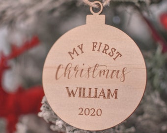 Personalized My First Christmas Bauble Ornament Custom Made