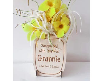 Flowers Jar Sign
