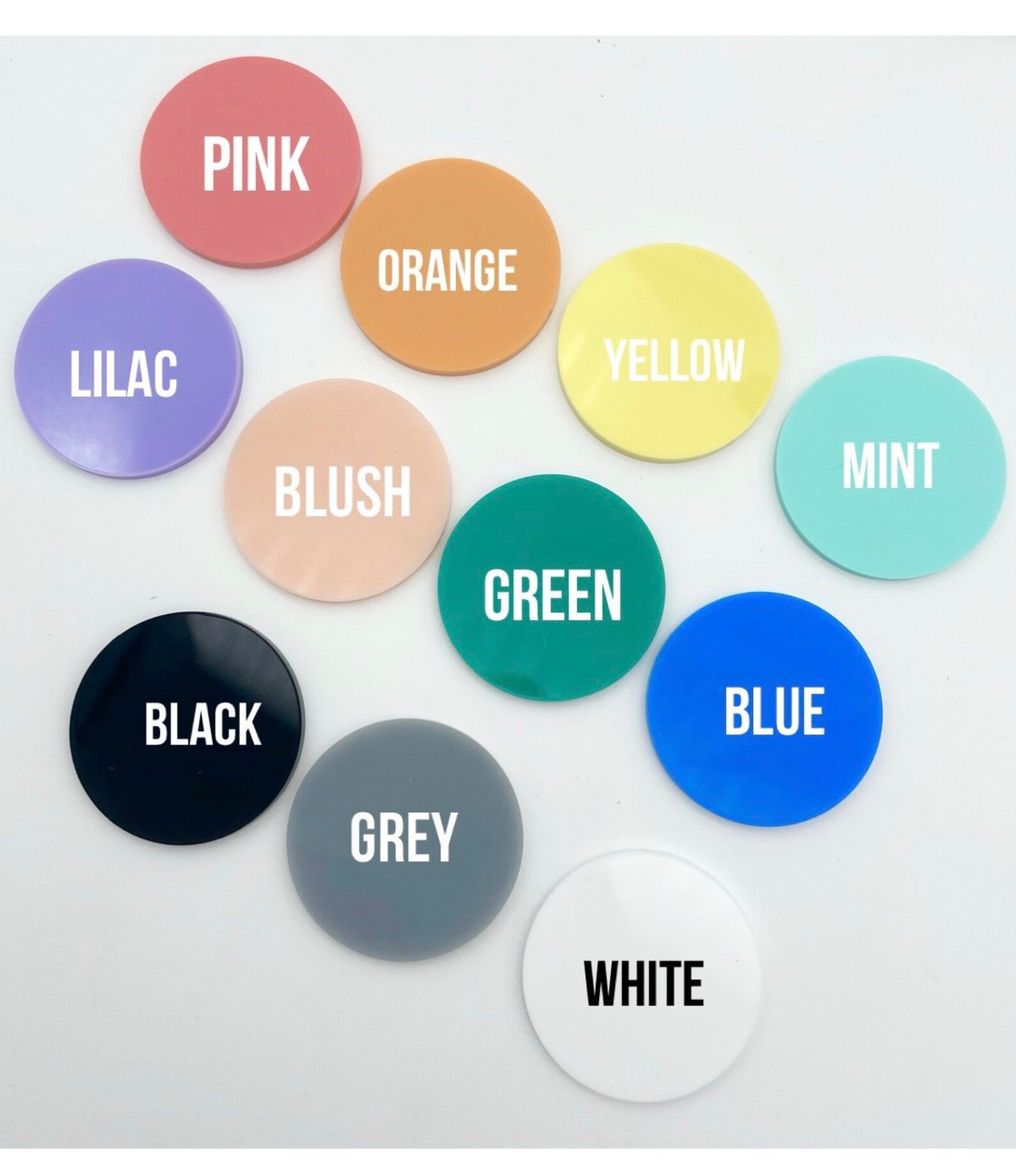 Acrylic Round Disc Blanks in All Sizes 10mm 300mm Packs of Etsy Australia