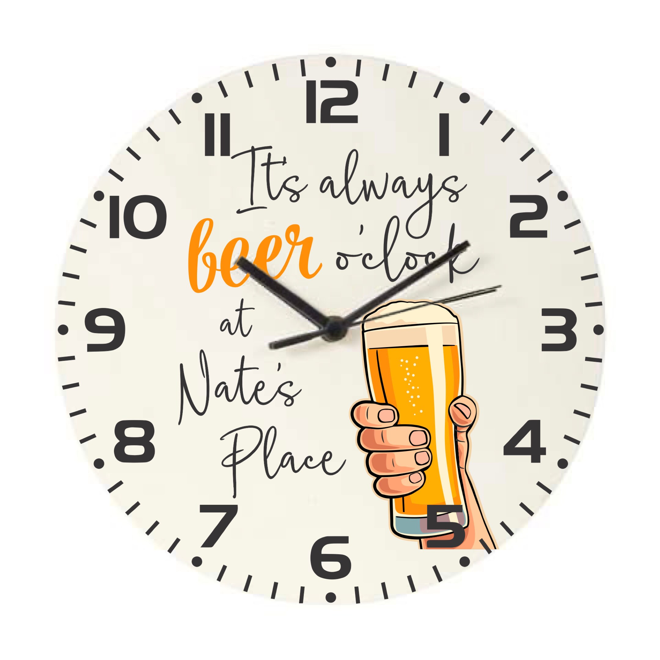 Gepersonaliseerde klok Bier O'Clock Vaderdag cadeau Etsy Nederland