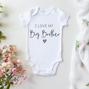 I Love My Big Brother Baby Onesie – Cute Sibling Bodysuit, Baby Clothes, Matching Family Outfits, Newborn Gift, Personalized Baby Shirt