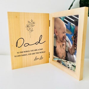 Personalised Father's Day Photo Frame - Floral