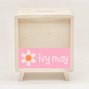 Personalised Wooden Money Box - Multiple Designs to choose from