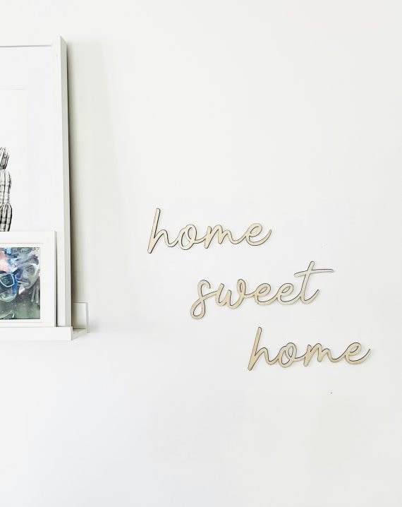 Home Sweet Home Wooden Wall Script - Etsy Denmark