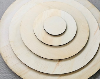 Plywood Disc Blanks in all sizes 10mm - 600mm Individual Pieces Laser Cut 3mm Ideal for Coaster blanks crafts or weddings