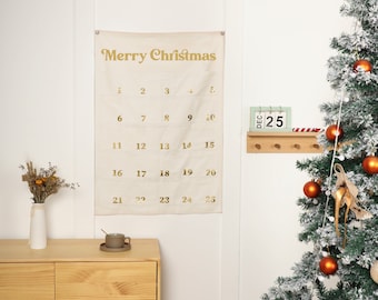Extra Large Merry Christmas Advent Calendar - Multiple Colours
