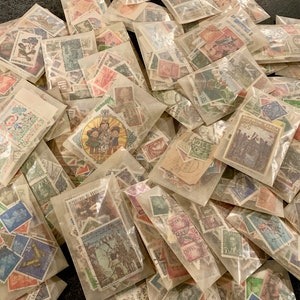 Worldwide Vintage Stamps No Duplicates Used, off paper. Wide variety of sizes and countries image 3