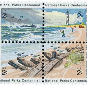 US - Cape Hatteras NATIONAL SEASHORE (1972) - 8c (2c) stamps of 4 designs - Mint - Scott #1448-51