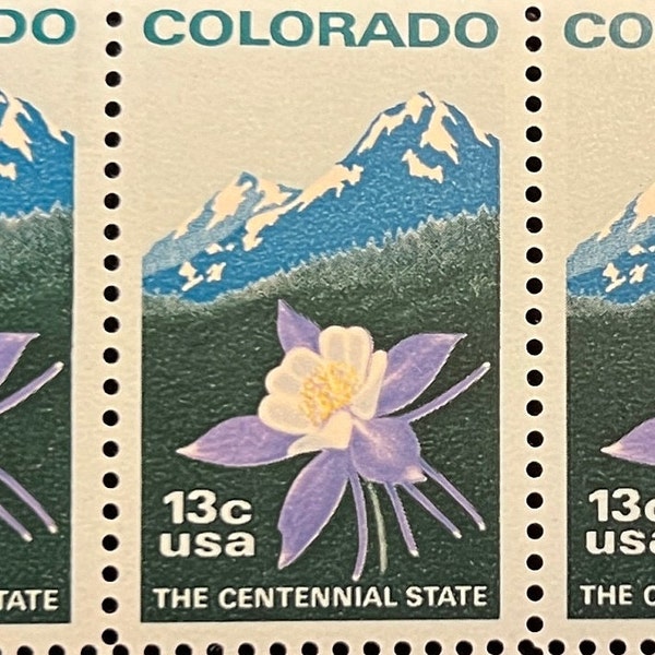 US - COLORADO COLUMBINE The Centennial State - 1977 - 13c Stamp - Mint Usable postage stamps - Scott #1711