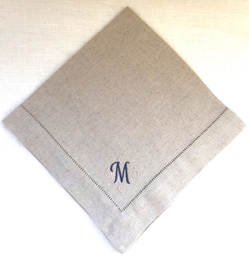 Monogrammed Napkins / Cloth Napkins / Dinner Napkins / Linen Etsy