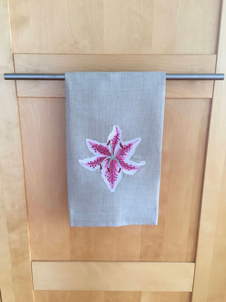 Embroidered Towels / Embroidered Hand Towels / Linen Towels / Etsy