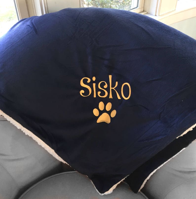 Dog Blanket/ Gift for Dog Lovers /monogrammed Dog Blanket / Etsy