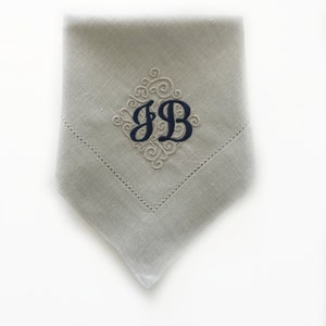 Monogrammed Linen Napkins / Dinner Napkins / Linen Cloth Napkins / Table Linens / Personalized two-letter font napkins / Wedding Gift