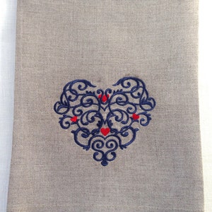 Tea Towel or Guest Towel Hearts