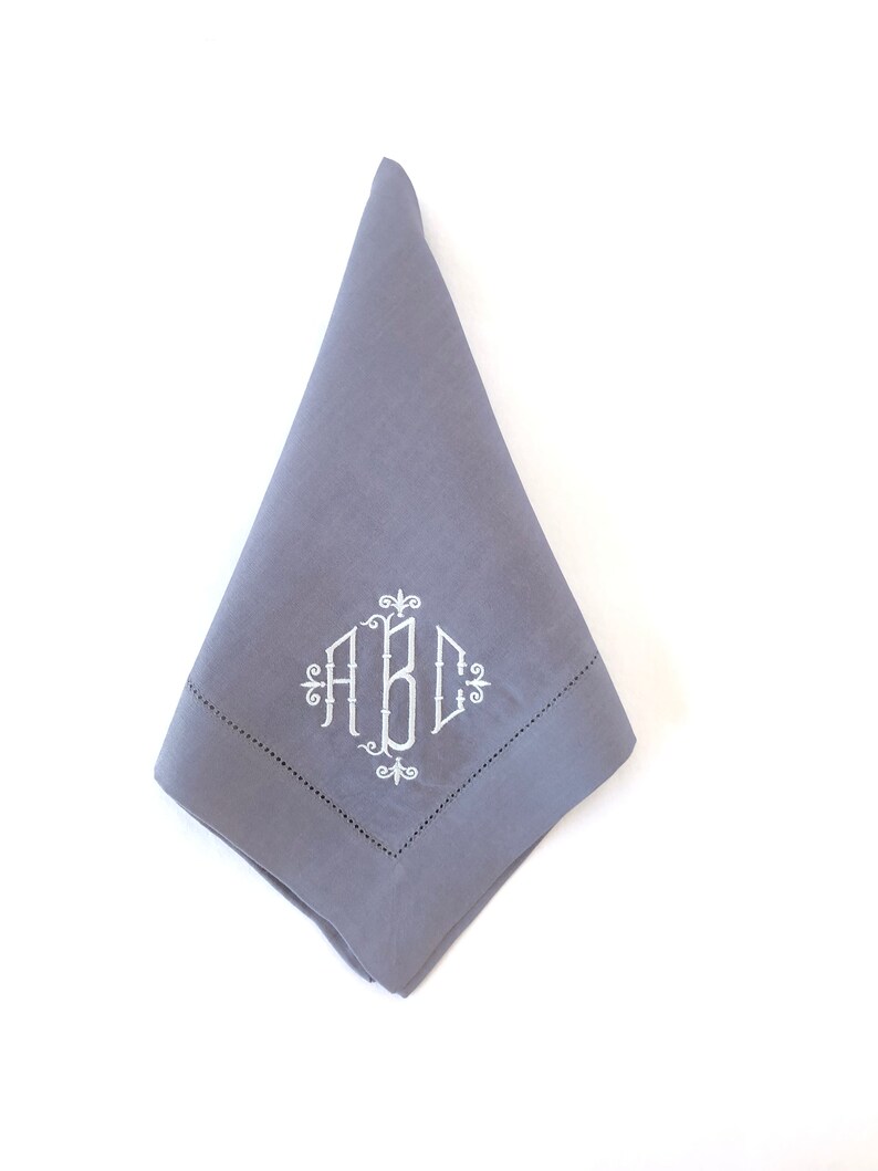 Monogrammed Napkins Cloth Napkins Dinner Napkins Linen Napkins Table Linens Personalized napkins Wedding Gift Hostess Gift