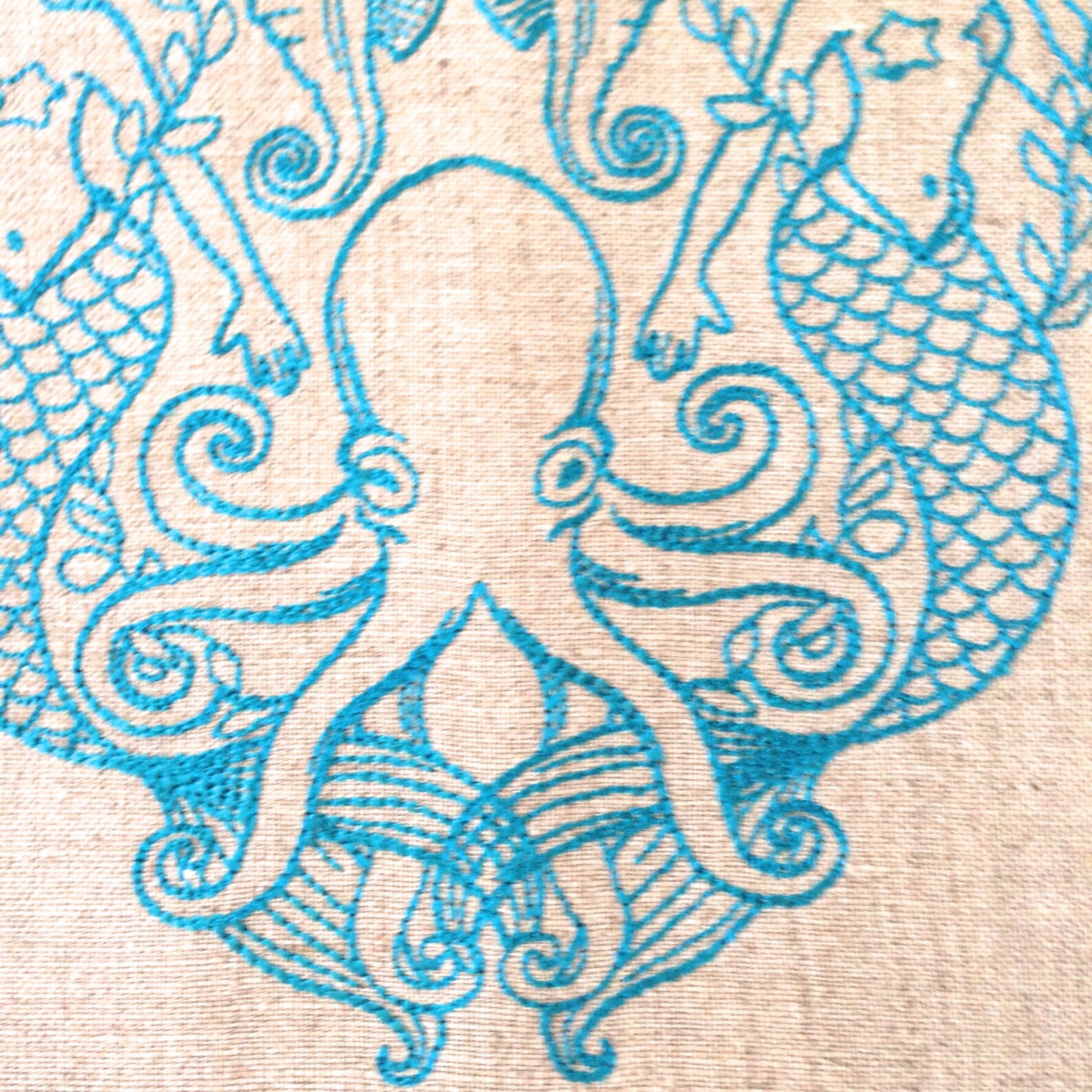 Embroidered Mermaid Tea Towel Guest Towel or Hand Towel. Etsy