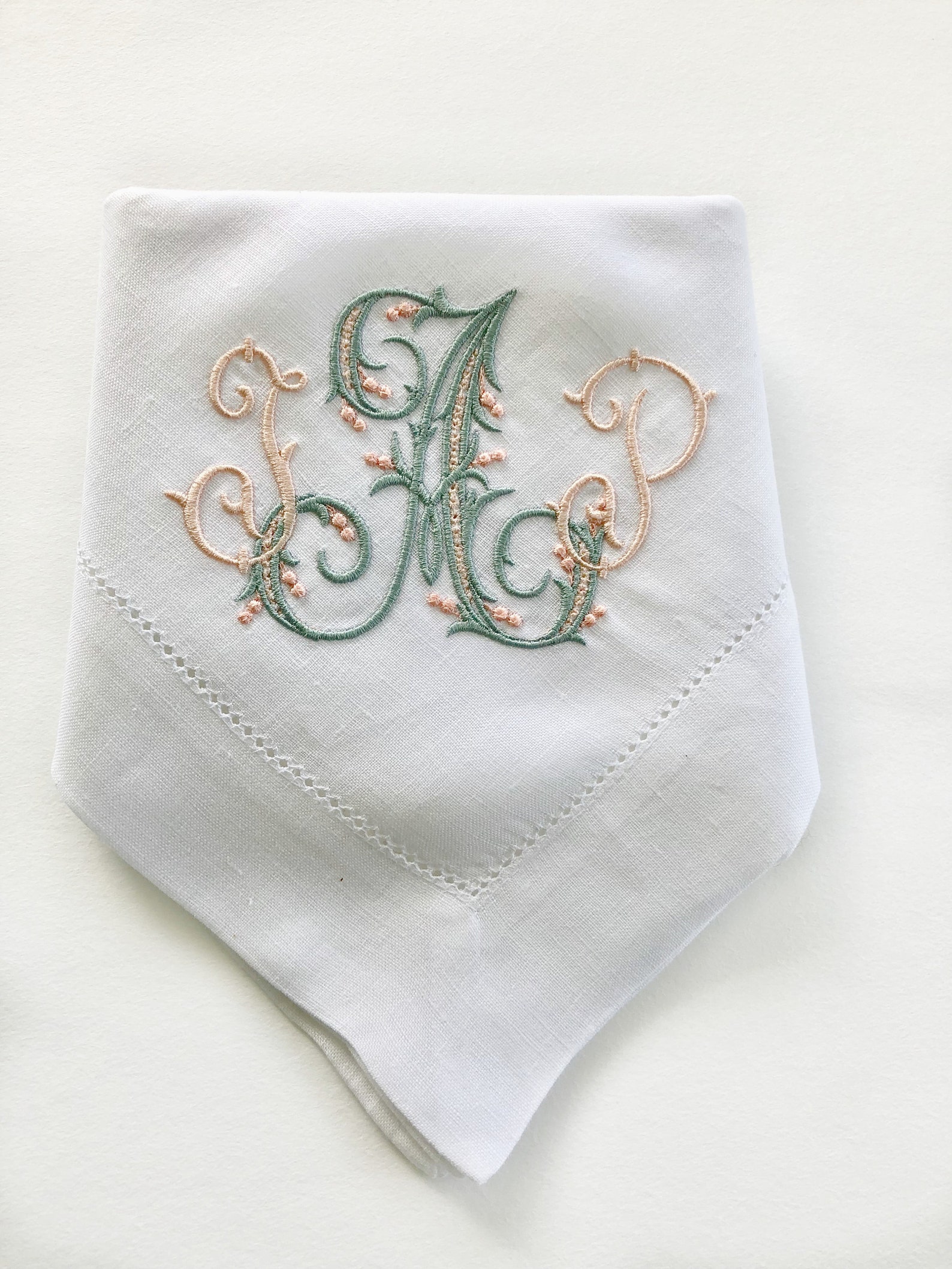 Personalized Napkins. Monogram Embroidered Cloth Napkins. Fine Etsy