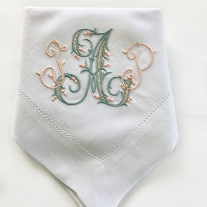 Personalized Napkins.  Monogram Embroidered Cloth Napkins.  Fine Table Linens.  Holiday Dining.  Cloth Napkins. Wedding Gift.  Personalized.