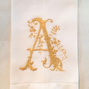 Embroidered Guest Towel.  Custom Embroidered.  Personalized Guest Towel.  Fine Linens.  Wedding Gift.  Anniversary Gift.