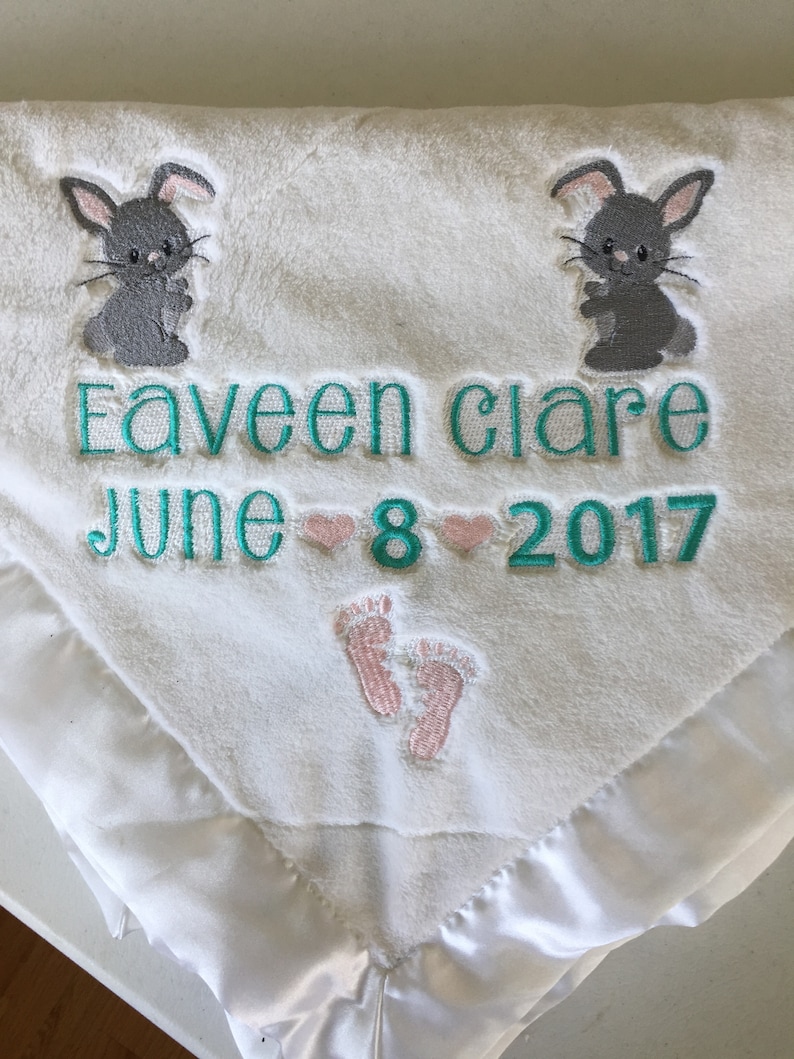 Custom Baby Birth Blanket. Embroidered and Personalized. Baby Etsy