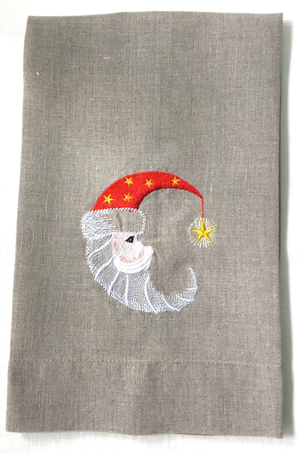 Lot De 2 Serviettes De Toilette Brodées Main 'Santa Chef Unique' Pour Salle De Bain (Neuf Sans étiquette)