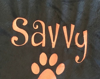 Dog Blanket/ Gift for Dog Lovers /Monogrammed dog blanket / Personalized dog Blanket / Christmas gift for dogs / Dog bed blanket