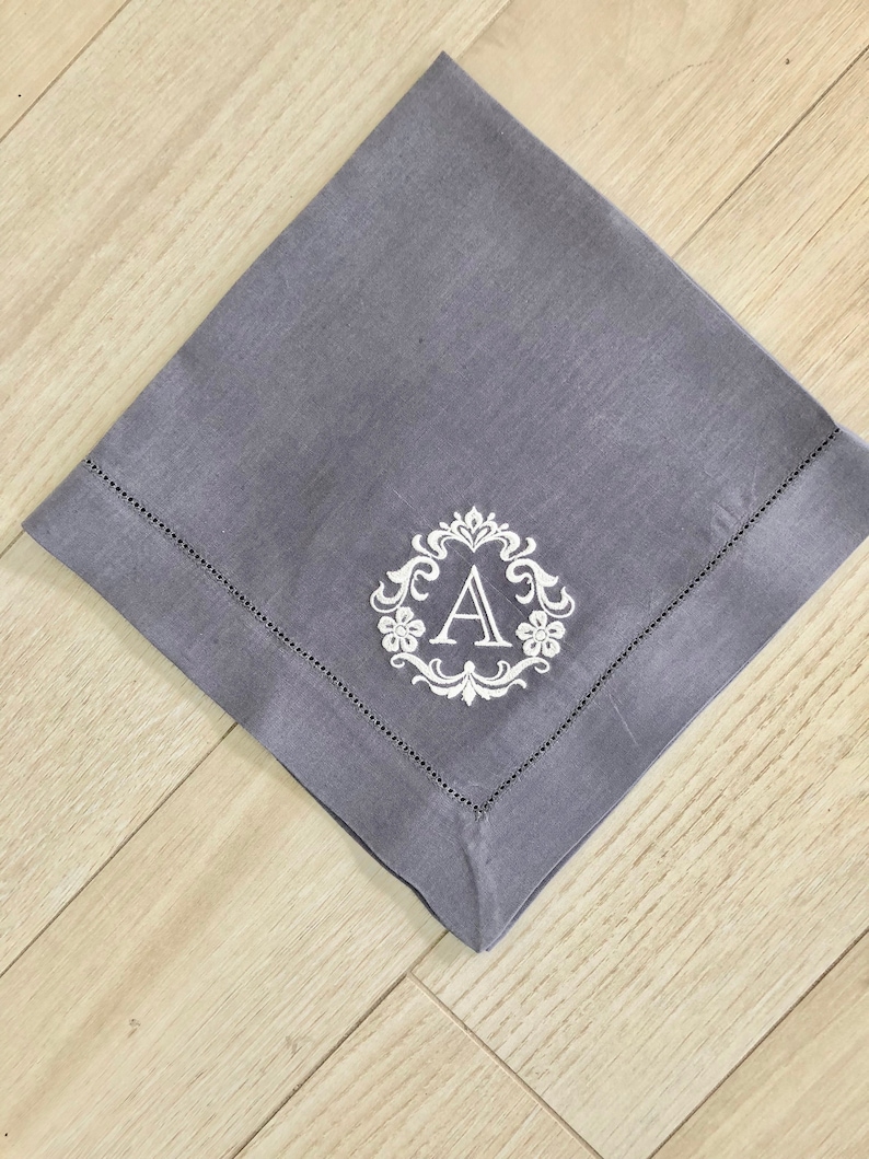 Monogrammed Napkins / Cloth Napkins / Dinner Napkins / Linen Etsy