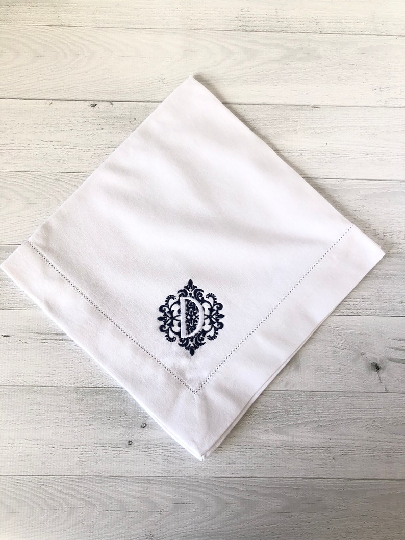 Monogrammed Napkins / Cloth Napkins / Dinner Napkins / Linen Etsy