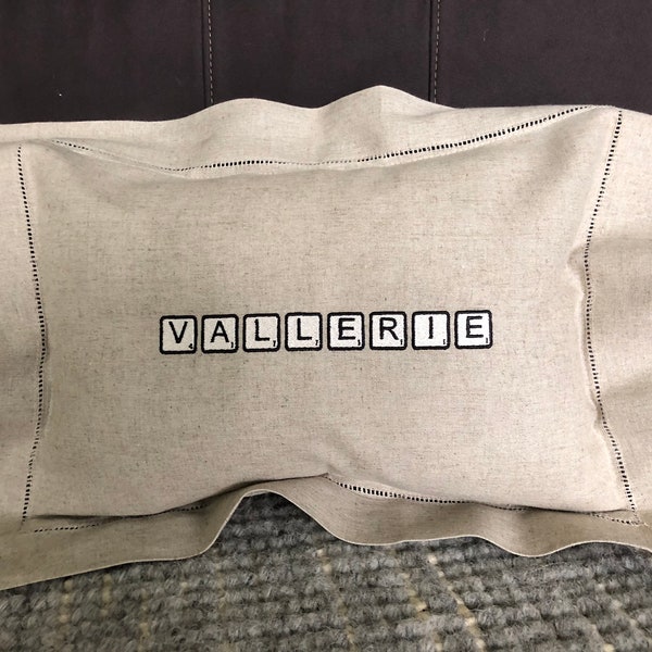 Scrabble Pillow Etsy