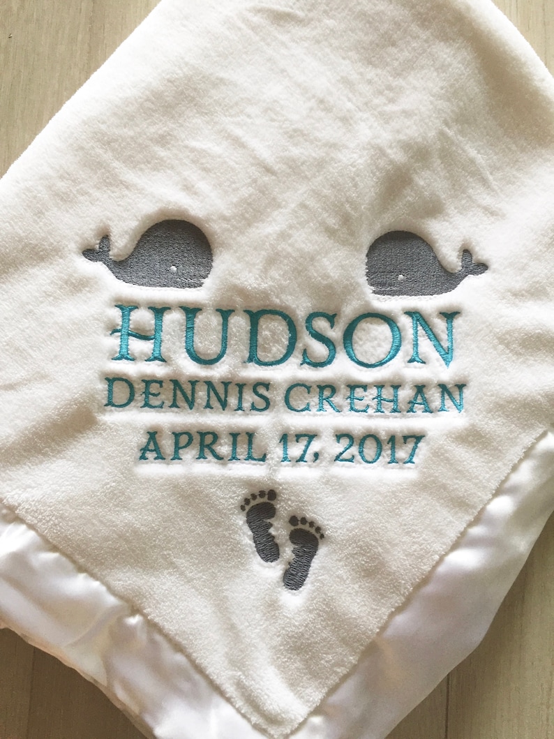 Custom Baby Birth Blanket. Embroidered and Personalized. Baby Etsy